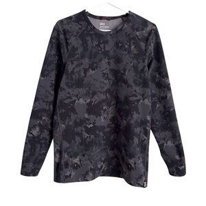 Saxx Mens Camo Roast Master Heavyweight Long Sleeve Base Layer Black Grey Medium